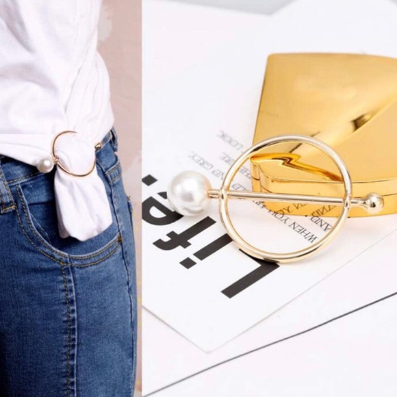 (3PCS $18) Simple classic round pearls Scarf ring. - Picture 6 of 13